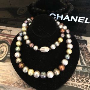 925 Clasp Multi South Sea Pearls Strand necklace
